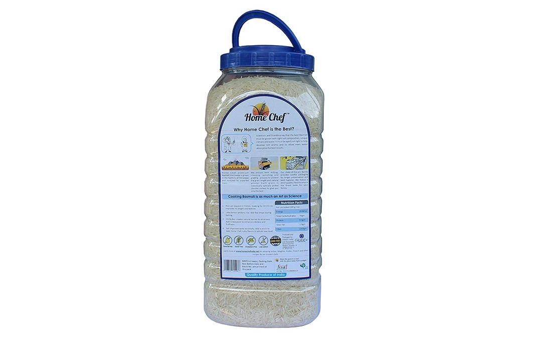 Home Chef Basmati Premium Basmati Rice    Plastic Jar  5 kilogram